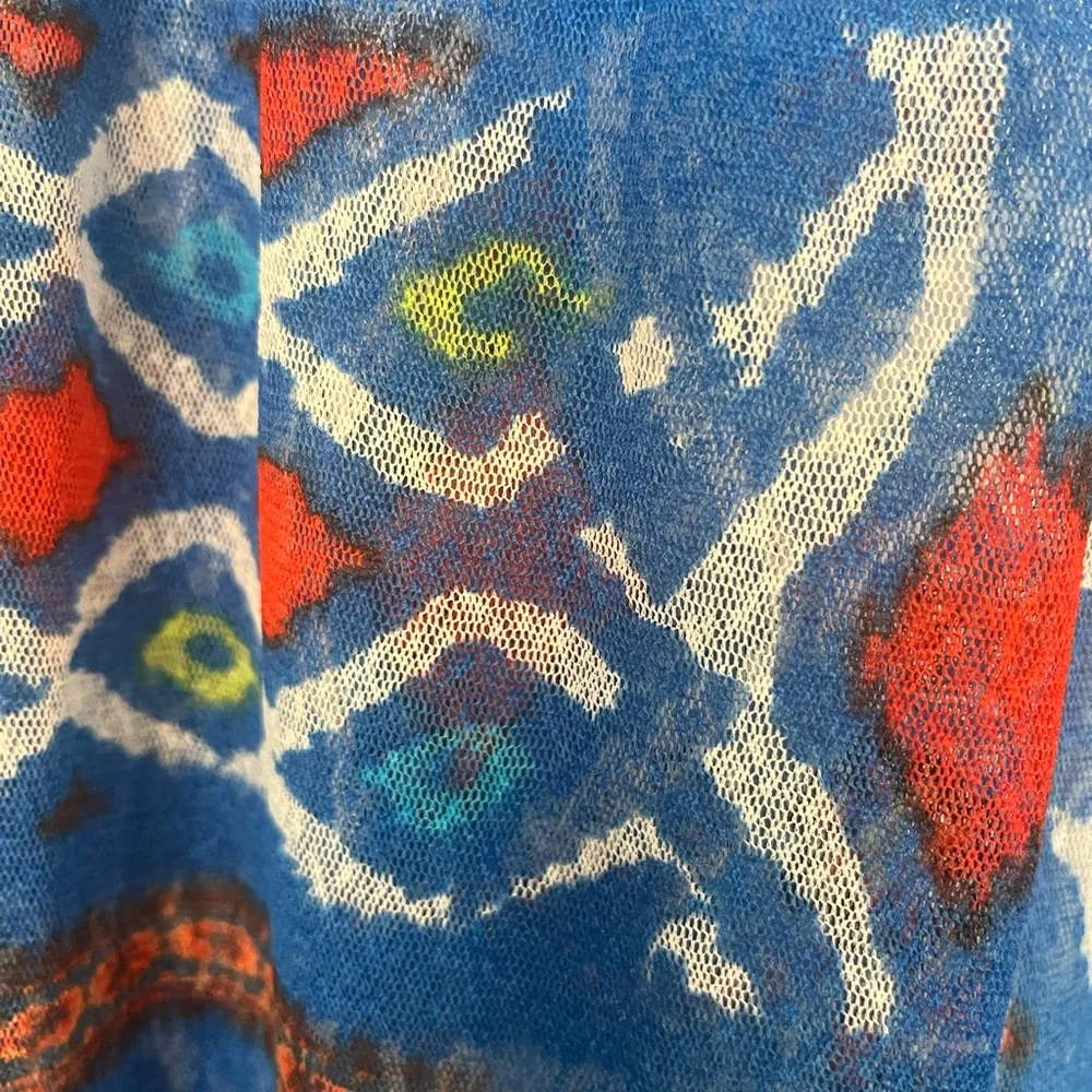 Multiples high low double flounce  Open Kimono large.  Boho.  Playful